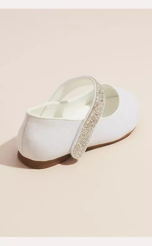 Girls Round Toe Mary Janes with Crystal Strap | David's Bridal