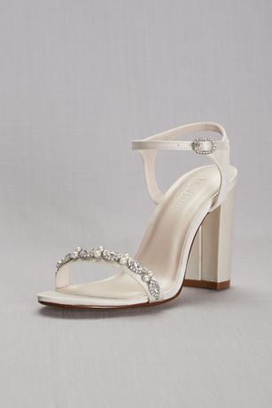 chunky heel bridesmaid shoes