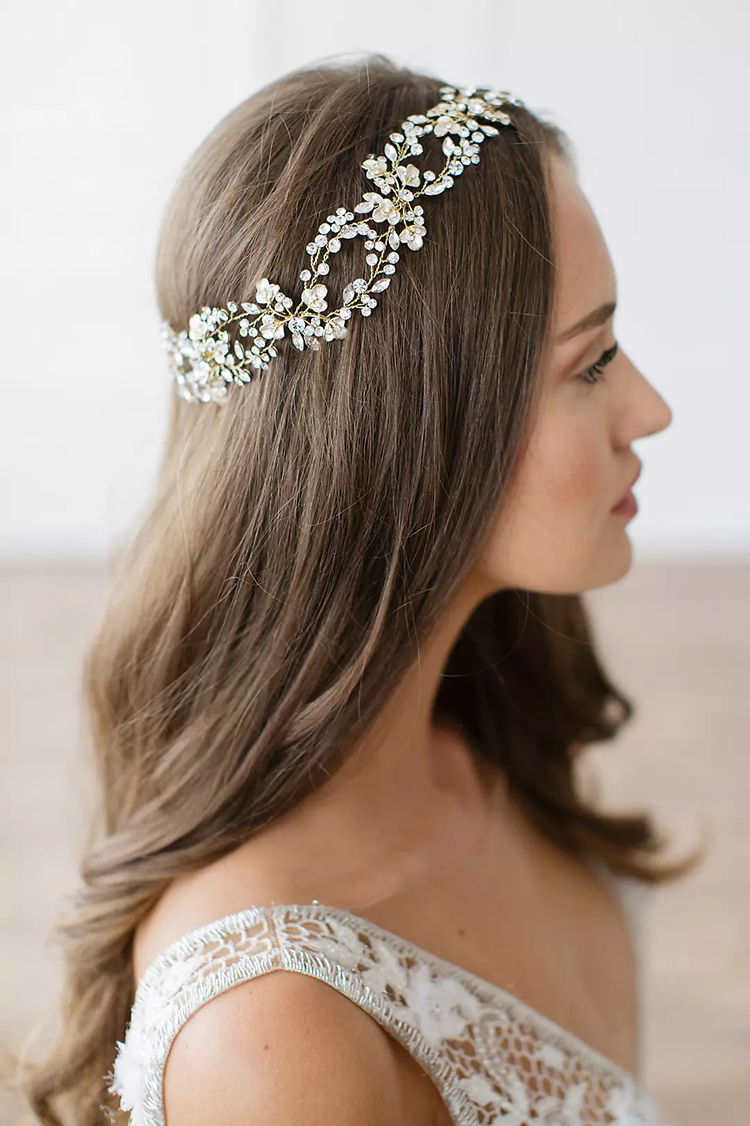 Crystal Navette Infinity Halo with Ribbon Tie Image