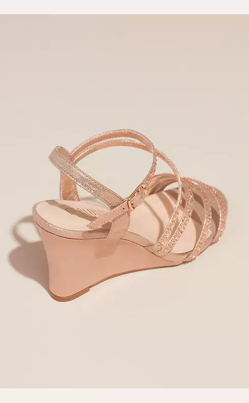 Strappy Low Wedges with Crystal Details Image 2