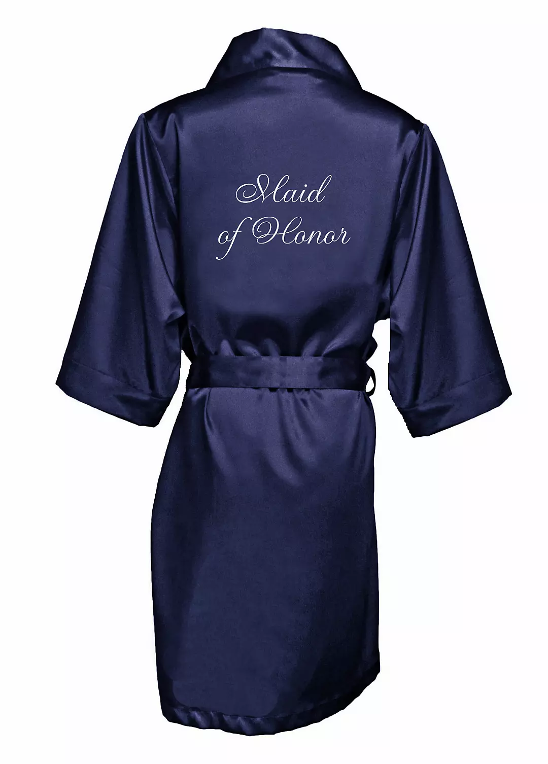 Embroidered Maid of Honor Satin Robe Image