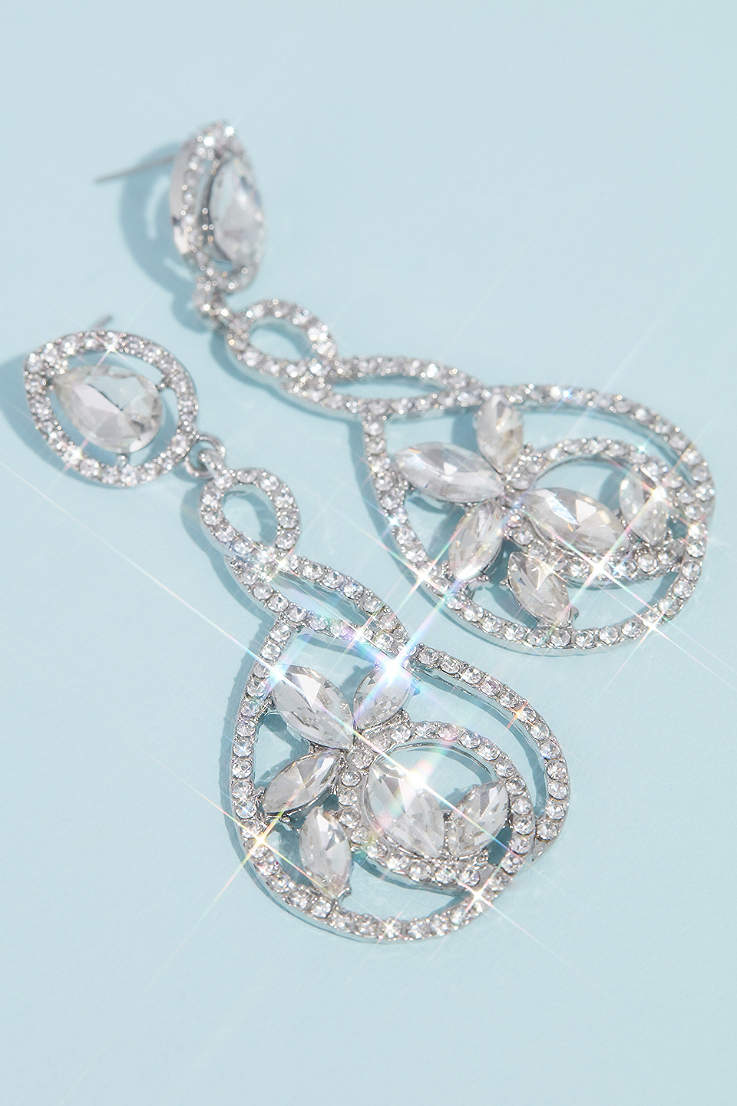Cubic Zirconia Teardrop Earrings Bridal Drop Dangle Earrings Wedding Jewelry Bridesmaids Gift Sparky Earrings E188