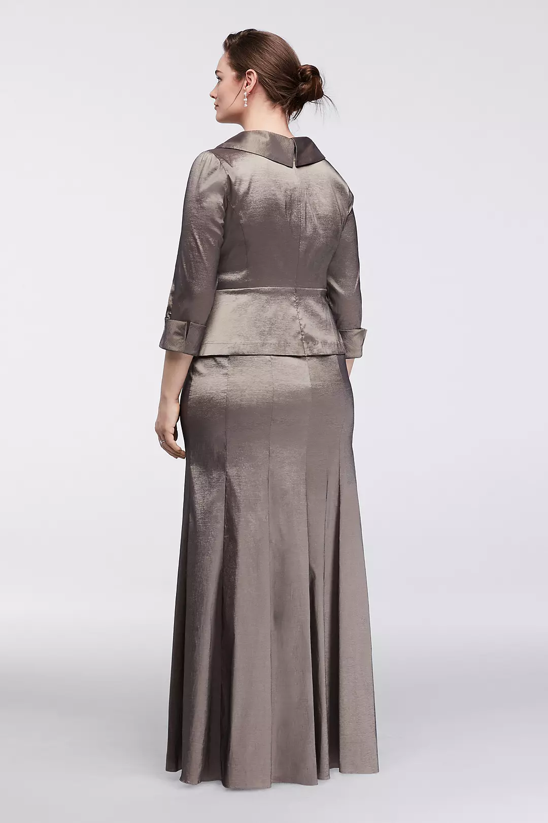 Long Mock Two-Piece Dress with 3/4 Sleeves Image 2