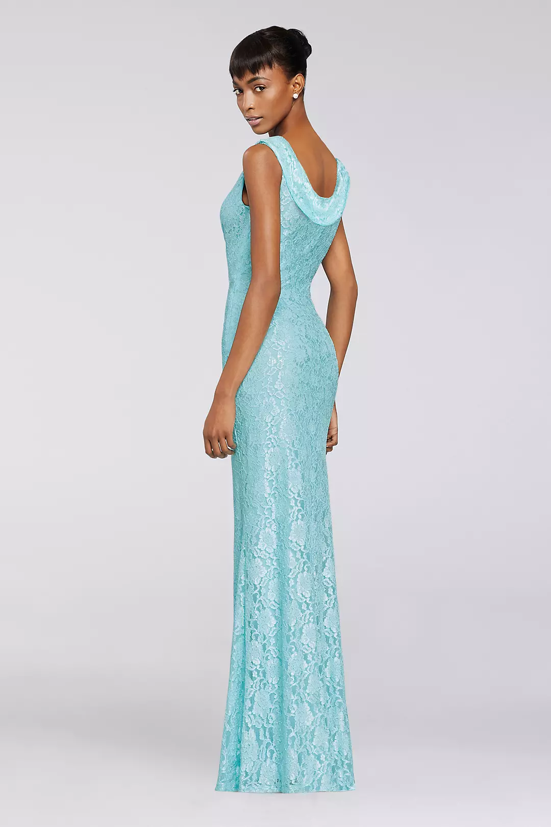 Sleeveless Allover Sequined Lace Dress Image 2