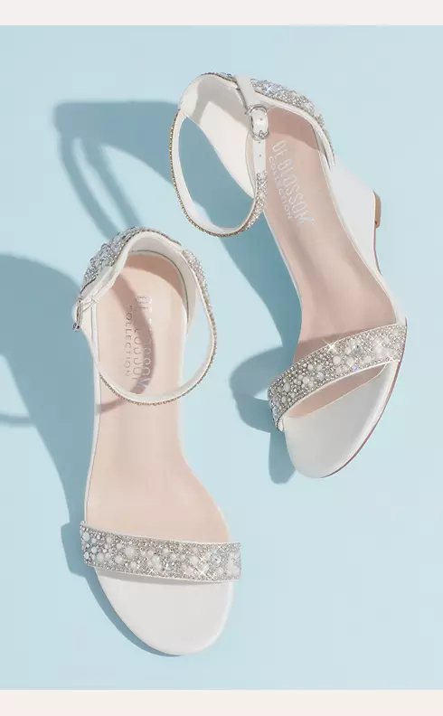 Crystal and Jewel Embellished Wedge Sandals Image 4
