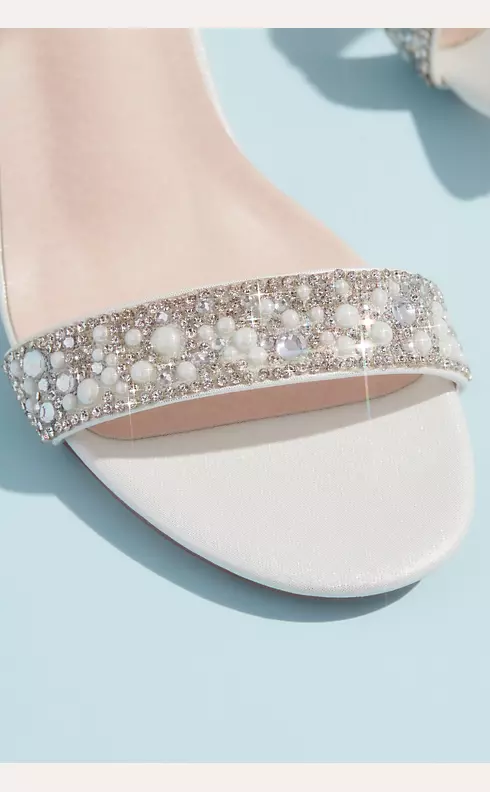 Crystal and Jewel Embellished Wedge Sandals Image 3