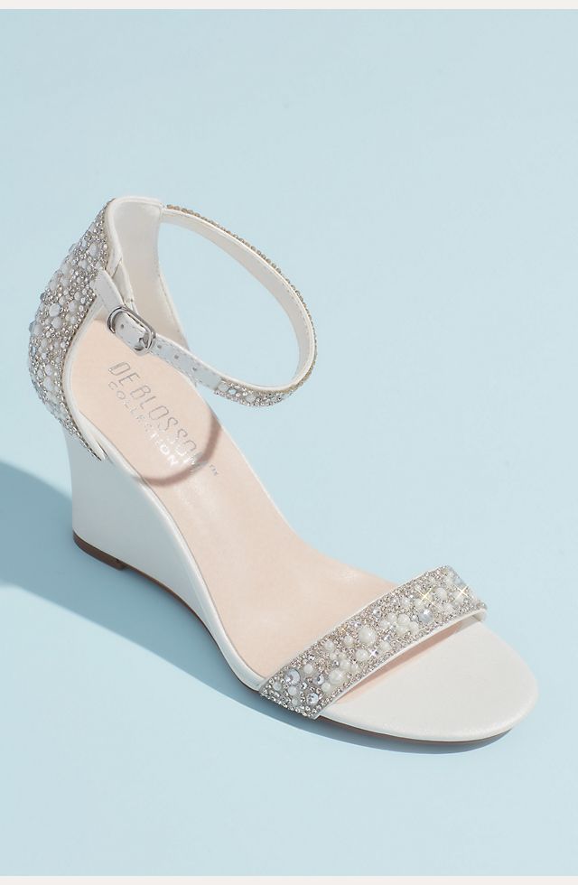 Comfortable Bridal Shoes White Shoes Wedding shoes wedding shoes wedge heel  - custom design bridesmaid