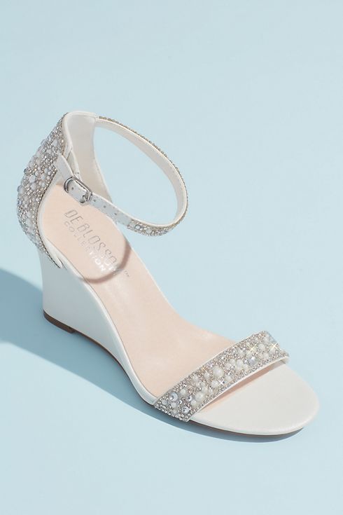 Crystal and Jewel Embellished Wedge Sandals Image