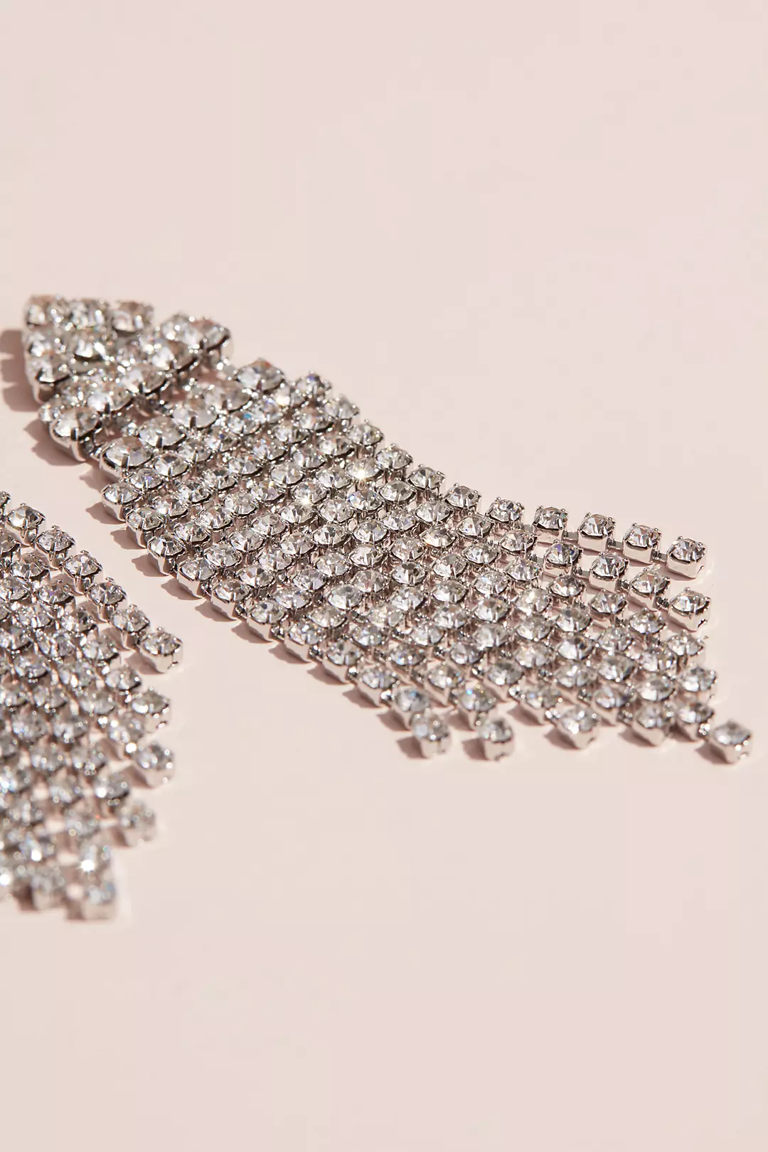 Cubic Zirconia Drop Earrings with Cascade Fringe Image 2