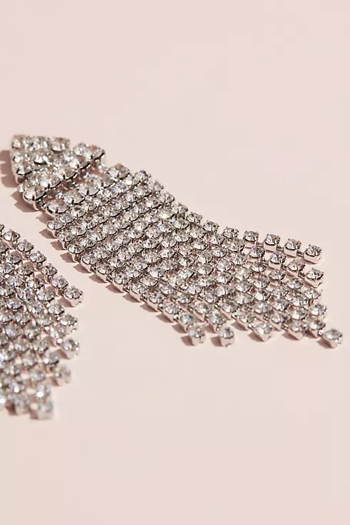 Cubic Zirconia Drop Earrings with Cascade Fringe Image 2