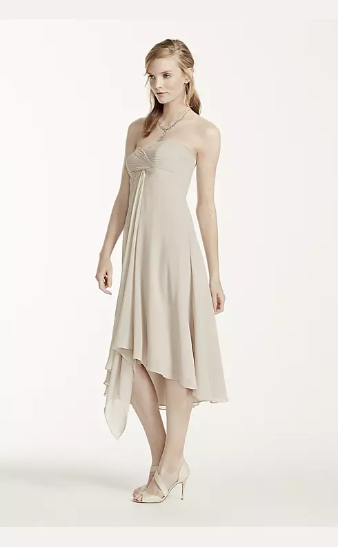 Strapless Chiffon Short Dress Image 3