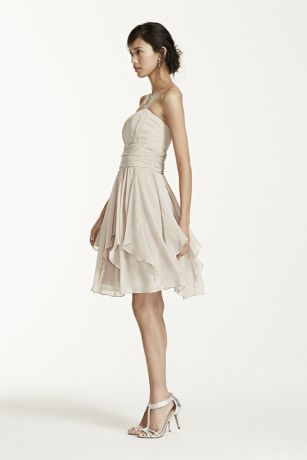 Strapless Chiffon Short Dress Style F