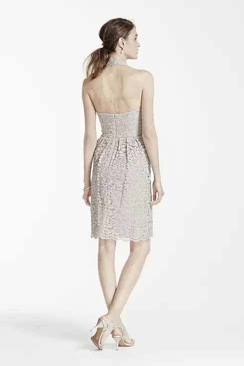 Short Halter Lace Dress Image 2