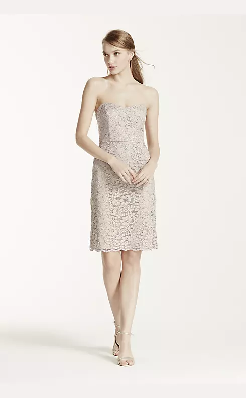 Short Lace Dress with Removable Popover Top Image 2
