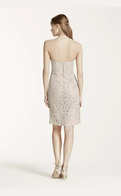 Short Lace Dress with Removable Popover Top Image 3