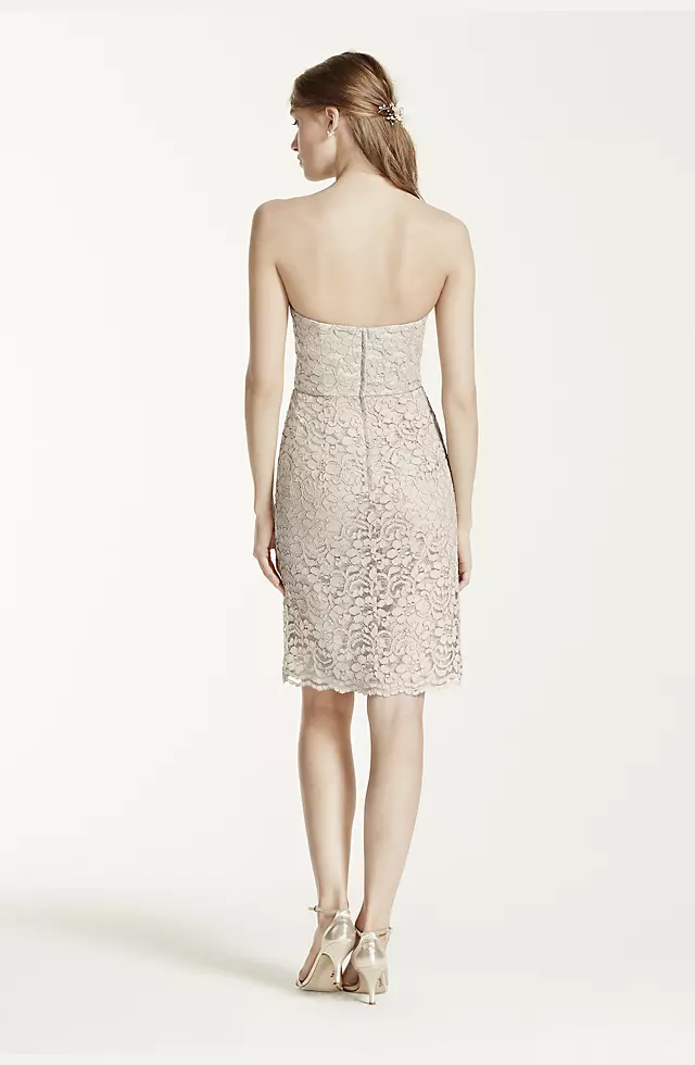 Short Lace Dress with Removable Popover Top Image 3