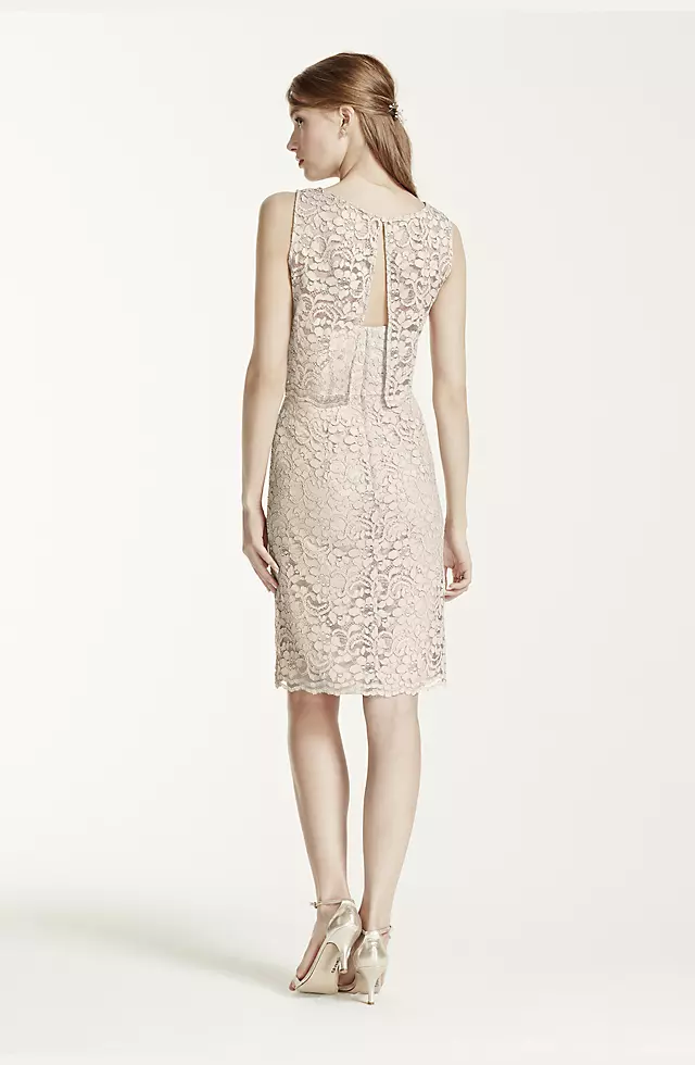 Short Lace Dress with Removable Popover Top Image 5