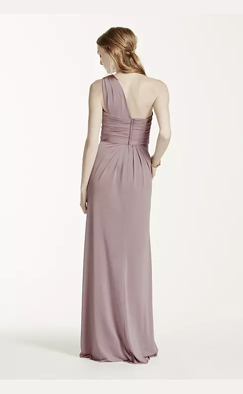 Long One Shoulder Jersey Gown Image 3