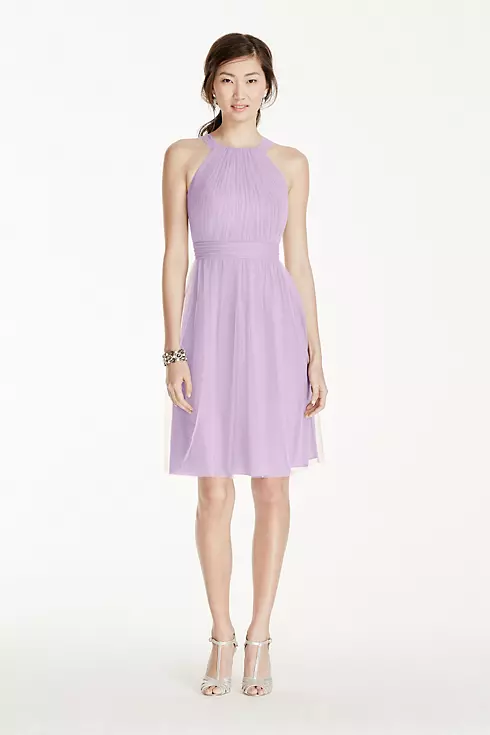 Short Tulle Dress with Pleated Bodice Image 1