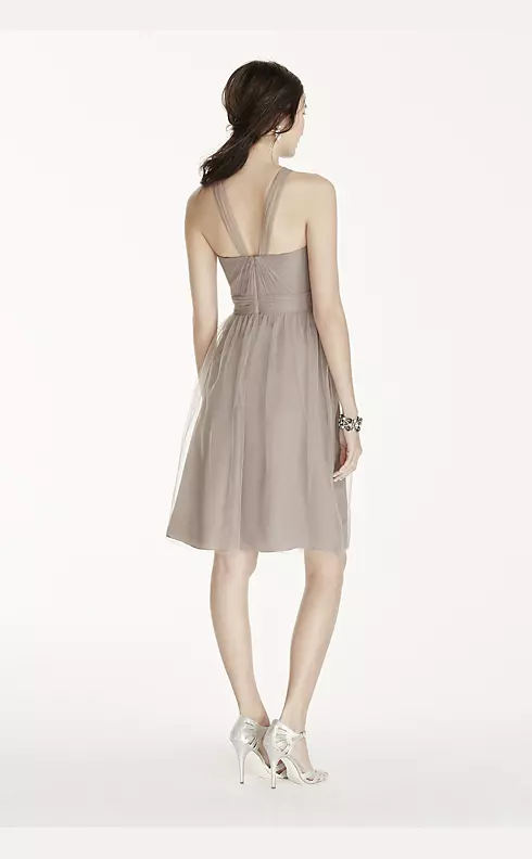 Short Tulle Dress with Pleated Bodice Image 3