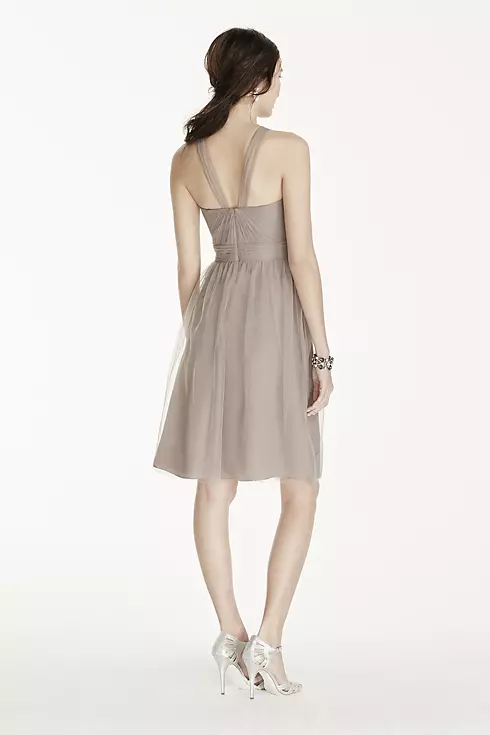 Short Tulle Dress with Pleated Bodice Image 3