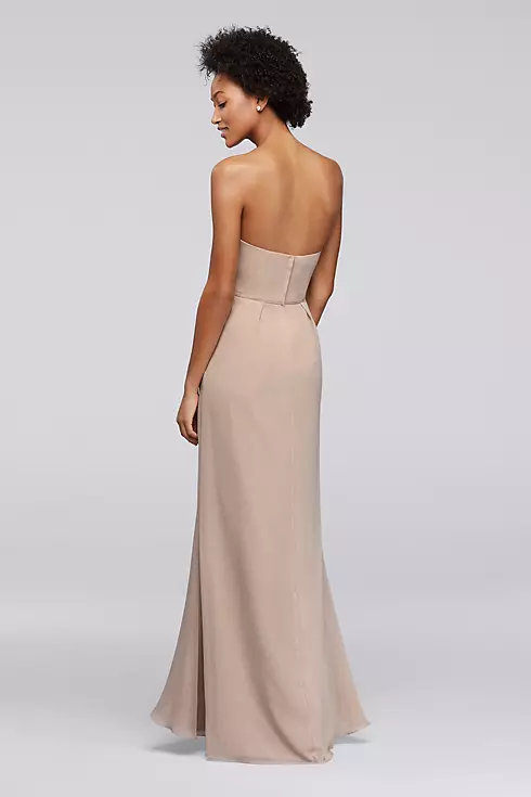Strapless Bridesmaid Dress with High-Low Hem Image 2