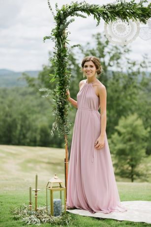 david s bridal halter bridesmaid dress