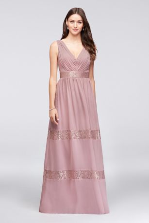 david's bridal sequin rose gold