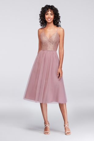 david's bridal tea length bridesmaid