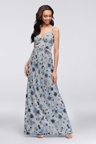 Floral Embroidered Tank Bridesmaid Dress | David's Bridal