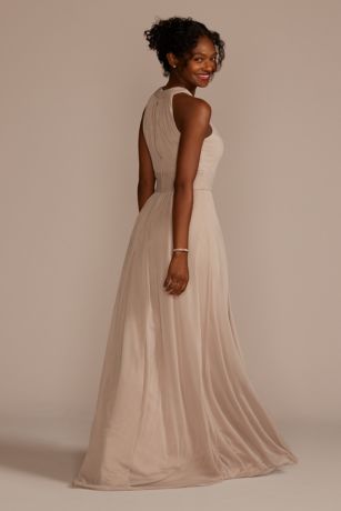 david s bridal halter bridesmaid dress