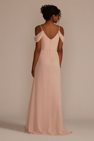 david s bridal off the shoulder bridesmaid dress