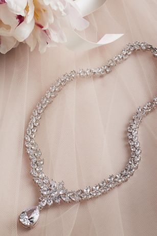 Extravagant Cubic Zirconia Collar Necklace | David's Bridal
