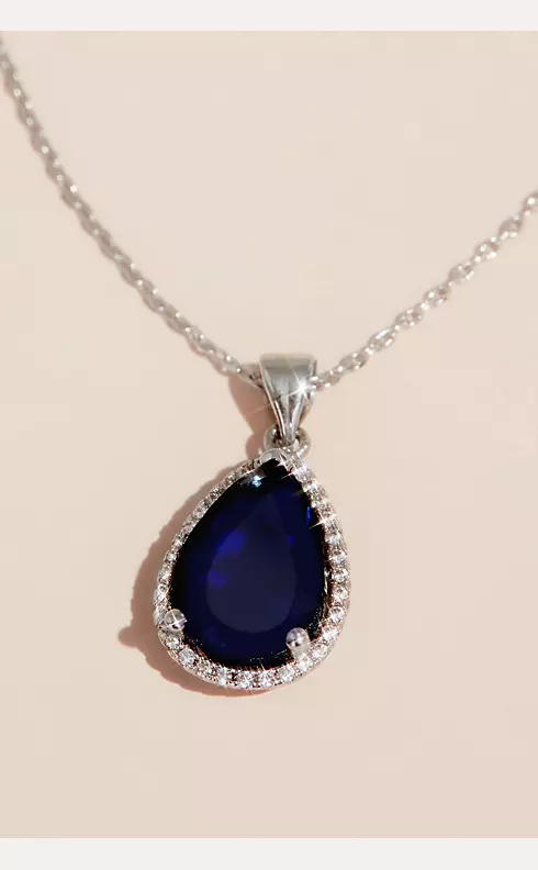 Pear Sapphire Pendant Necklace | David's Bridal