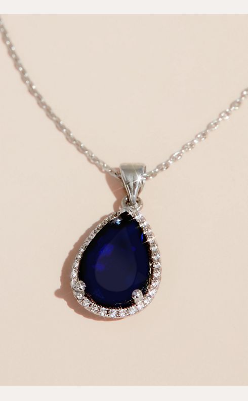 Sapphire and Diamond Necklace: UK & Worldwide Free Shipping