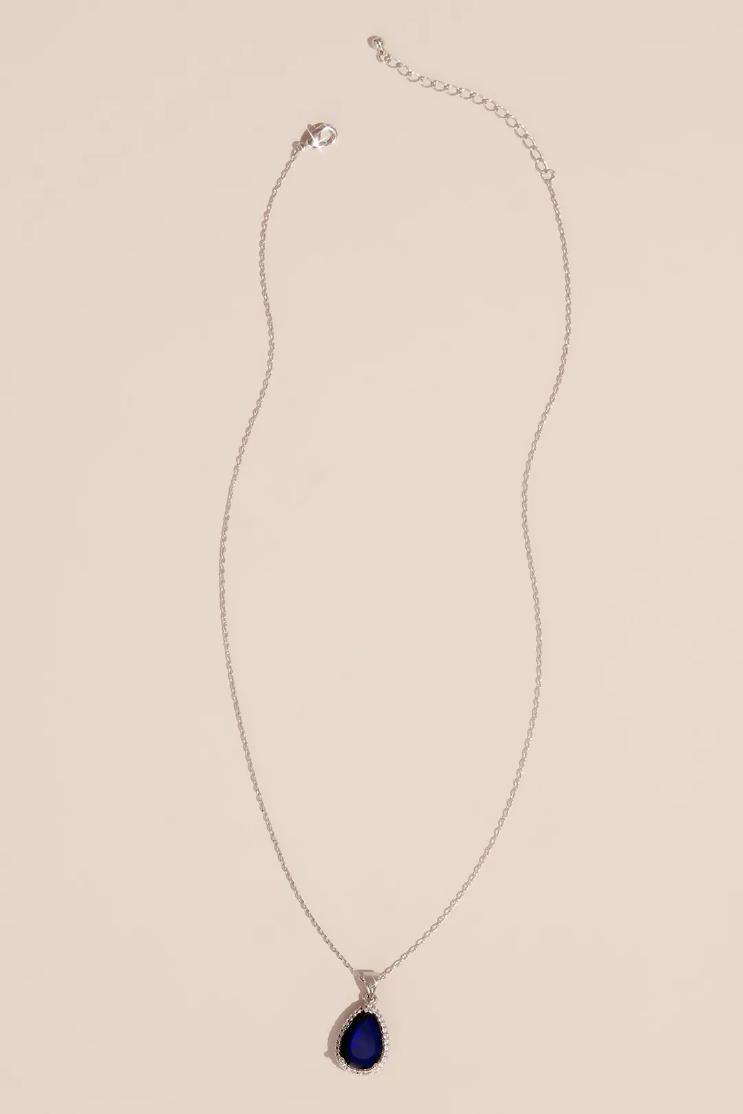 Pear Sapphire Pendant Necklace Image
