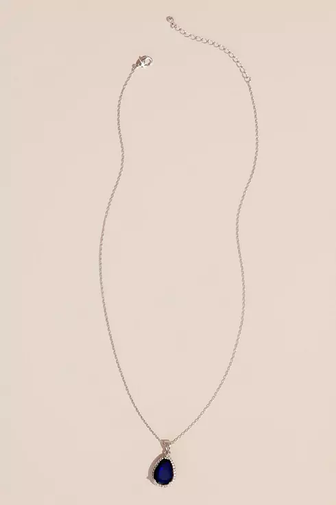 Pear Sapphire Pendant Necklace Image 1