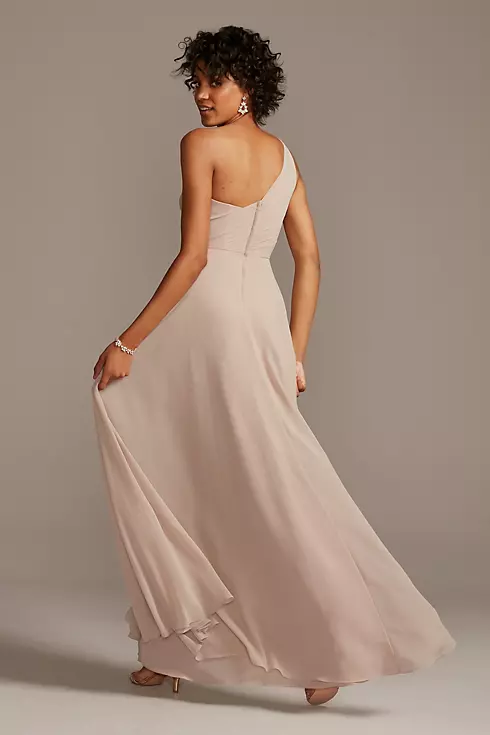 Full Skirt Bridesmaid Dress with One Shoulder Image 3