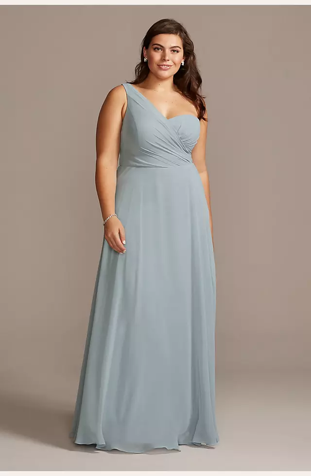 Full Skirt Bridesmaid Dress with One Shoulder Image 2