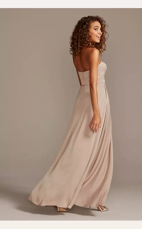 Crepe-Back Satin Strapless Bridesmaid Dress Image 3