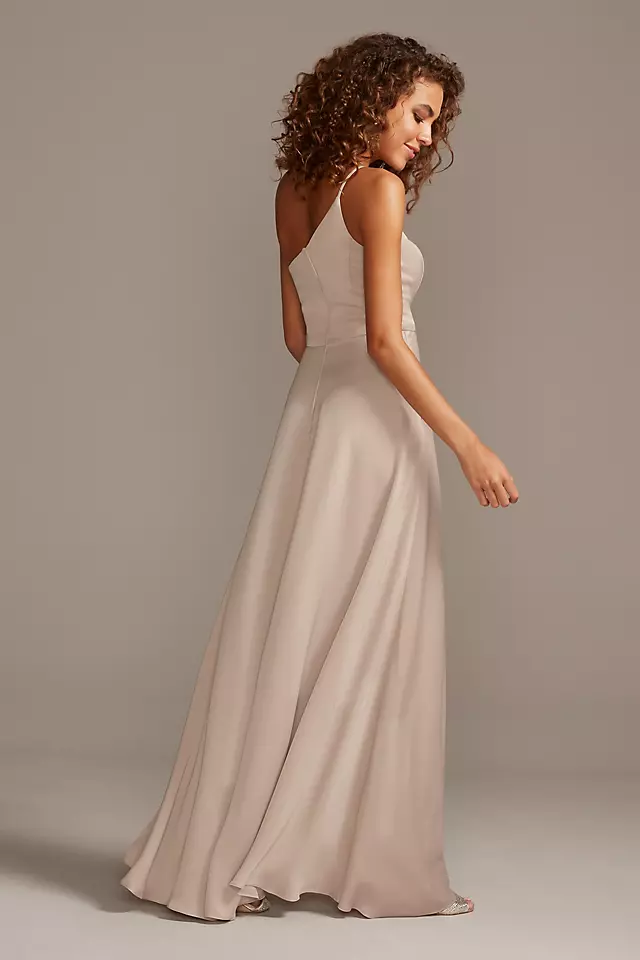 Crepe-Back Satin One-Shoulder Bridesmaid Dress Image 3