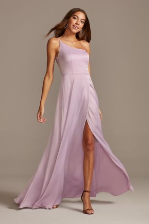 david's bridal ballet pink bridesmaid dress