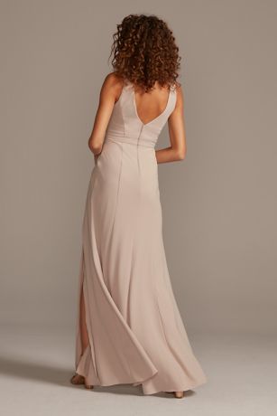2010 bridesmaid dresses Red Jersey Strapless Pleated Slit Mermaid Long Train Bridesmaid Dress