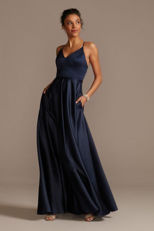 satin formal gowns