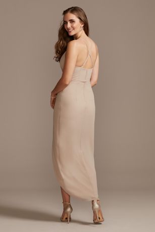 Tulip Hem Chiffon Midi Bridesmaid Dress | David's Bridal