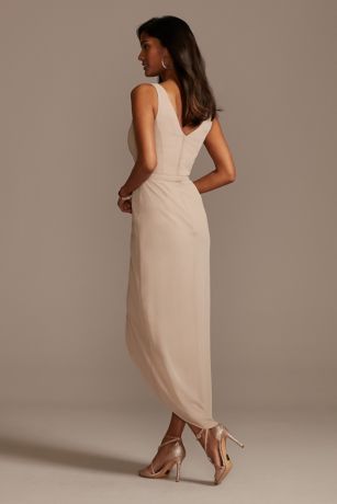 Tank Draped Chiffon Tulip Hem Bridesmaid Dress | David's Bridal