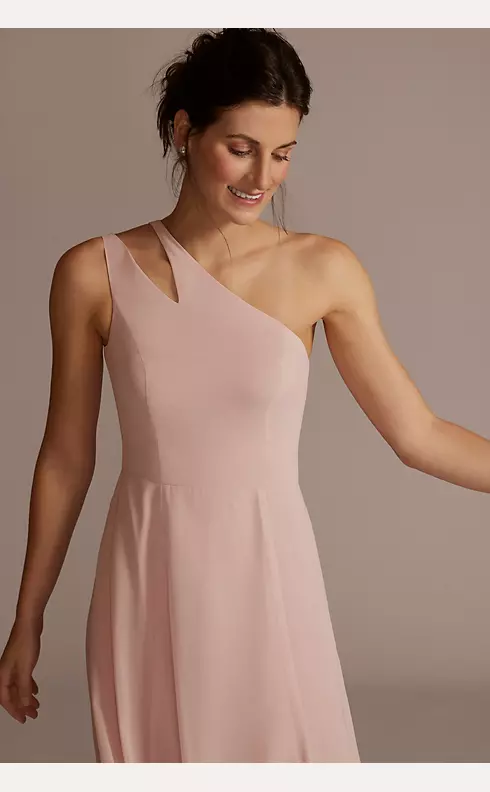 Chiffon One-Shoulder Cutout Dress Image 3