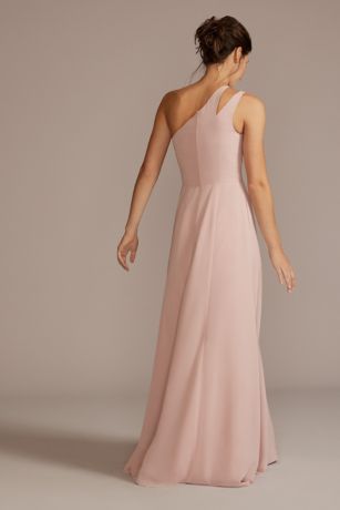 David s Bridal One Shoulder Dress