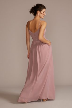 white christmas dresses Ladivine 7433 Elegant Fitted Chiffon Gown Dusty Sage / 10 main image 0