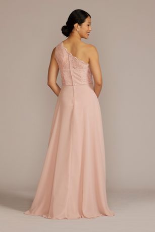 Pink Lace Chiffon Dress